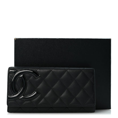 Chanel Calfskin Quilted Cambon Long Double Wallet Black 13 of 13