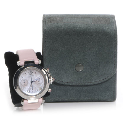 Cartier Stainless Steel Satin Mother of Pearl 35mm Miss Pasha Automatic Watch Pink 8 of 8