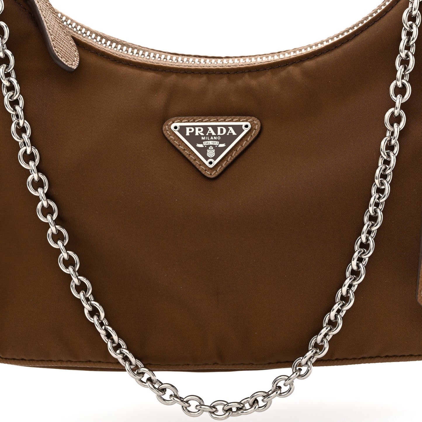 Tessuto Nylon Saffiano Re-Edition 2005 Shoulder Bag Cacao