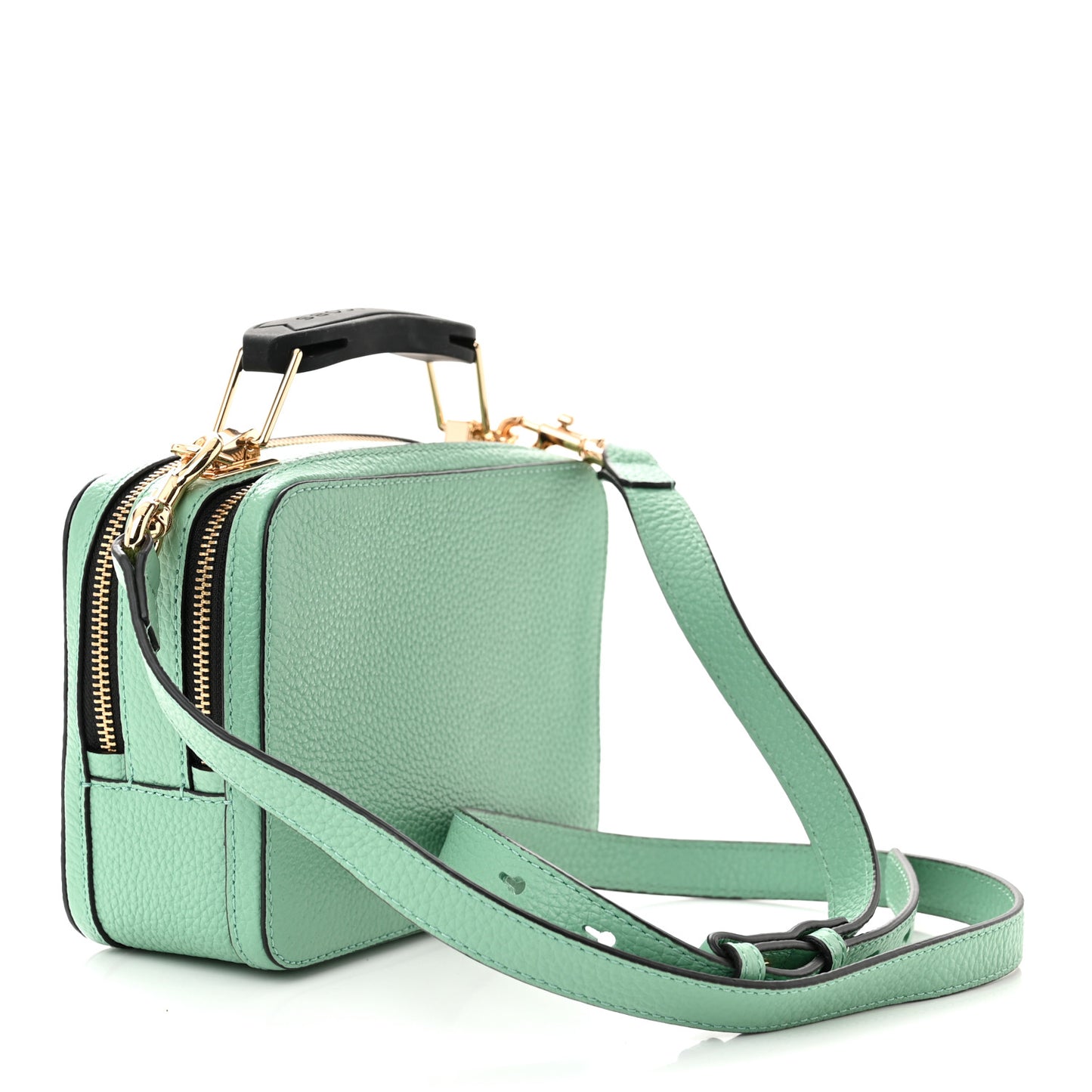 Calfskin Mini The Textured Box Bag Malachite