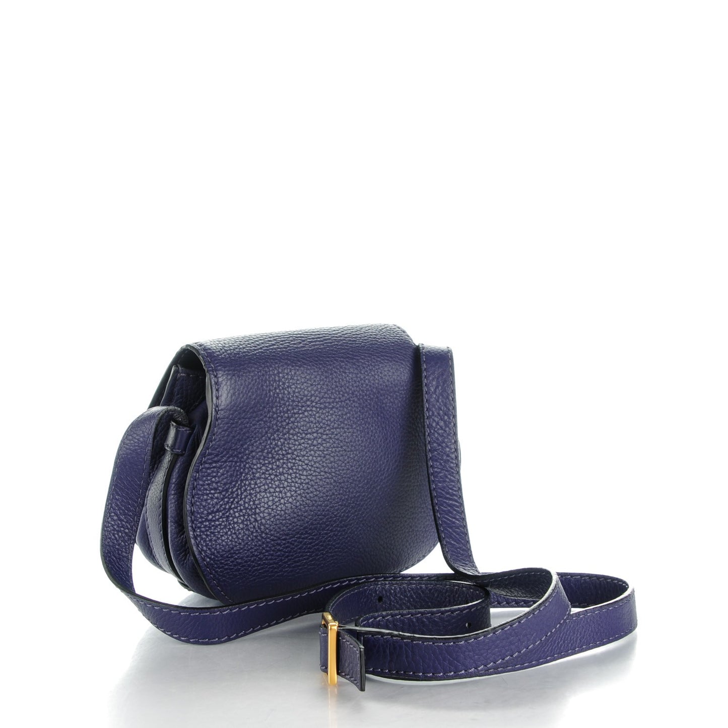 Calfskin Mini Marcie Round Crossbody Bag Storm Blue