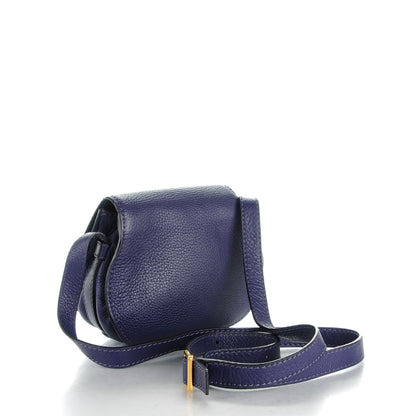 Chloe Calfskin Mini Marcie Round Crossbody Bag Storm Blue 3 of 8