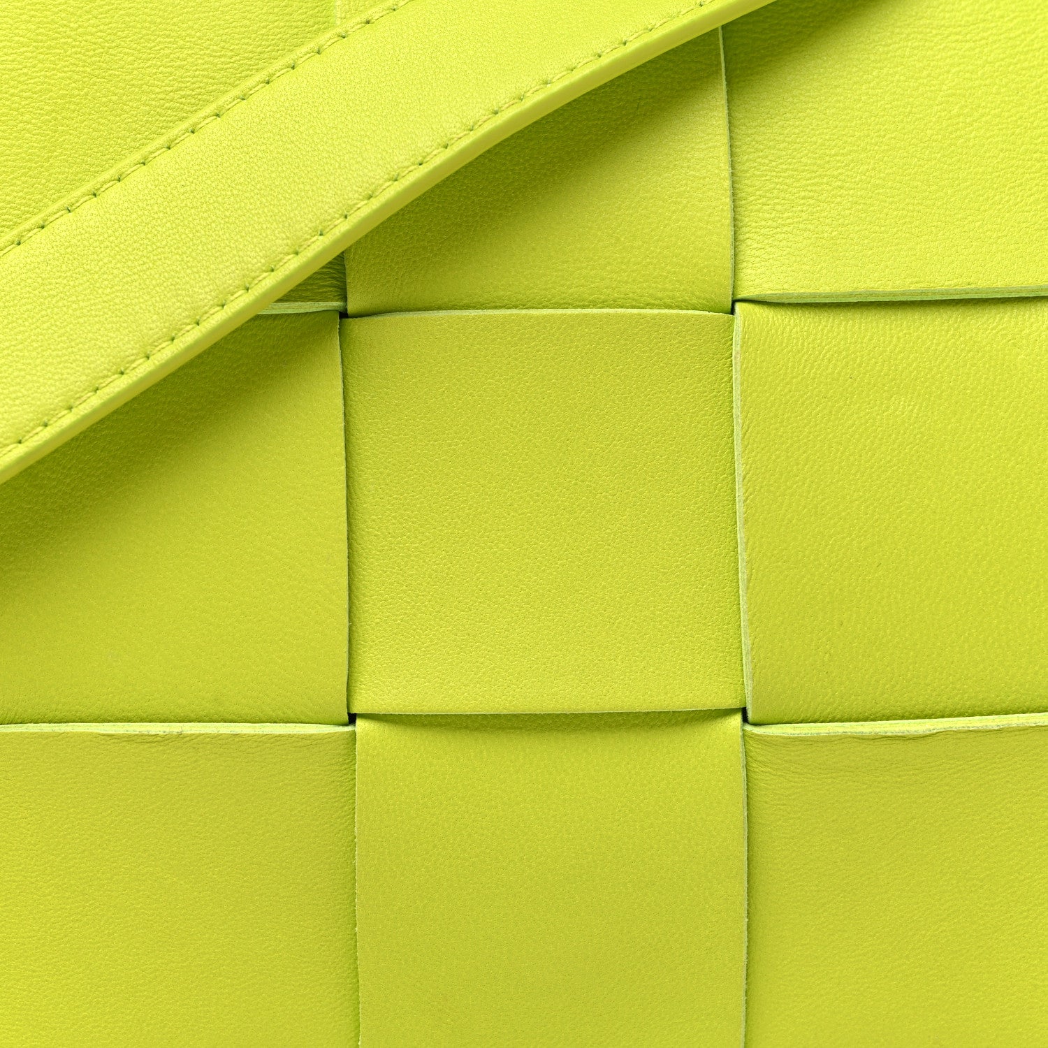 Bottega Veneta Lambskin Maxi Intrecciato Cassette Crossbody Bag Acid Kiwi 7 of 12