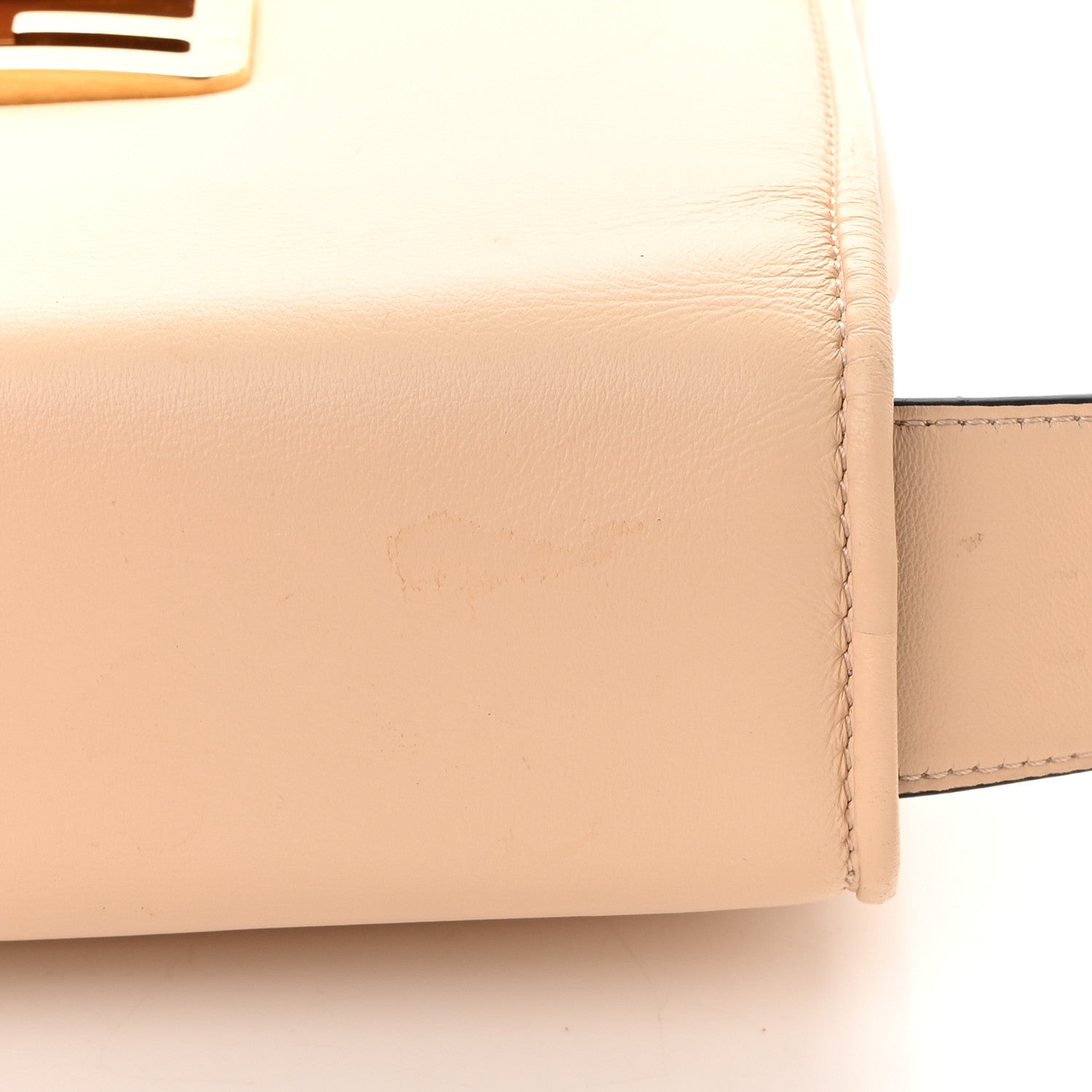 Fendi Shiny Nappa Small ID Shoulder Bag Papiro Rosso Scuro Miele Scuro 14 of 16
