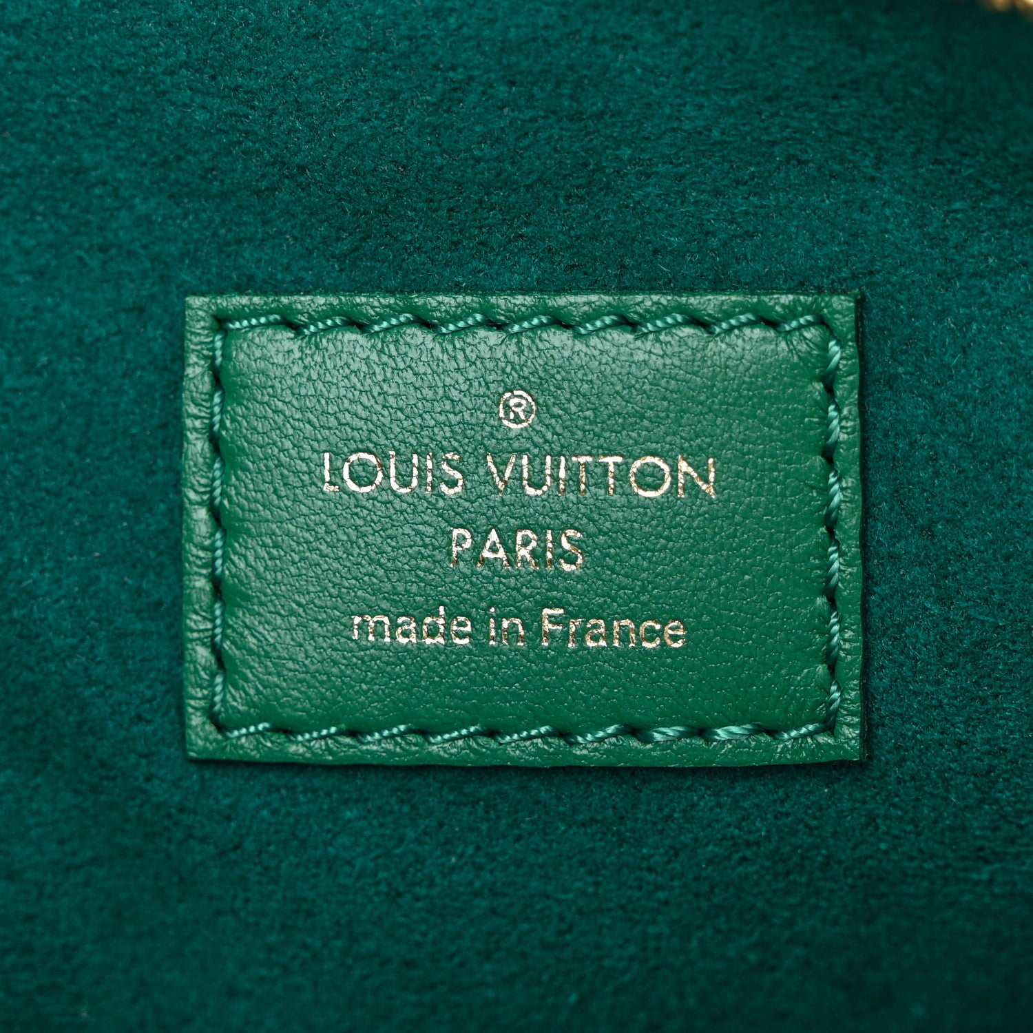 Louis Vuitton Lambskin Embossed Monogram Coussin BB Emeraude 8 of 11