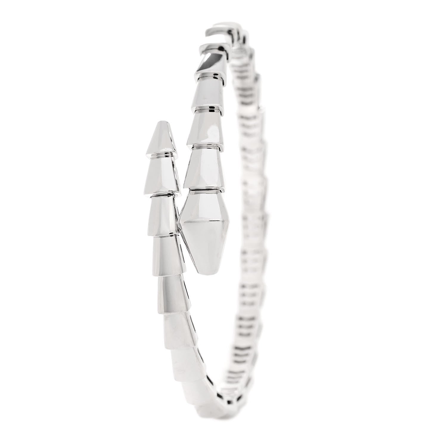 Bulgari 18K White Gold Serpenti Viper Bracelet S 3 of 8