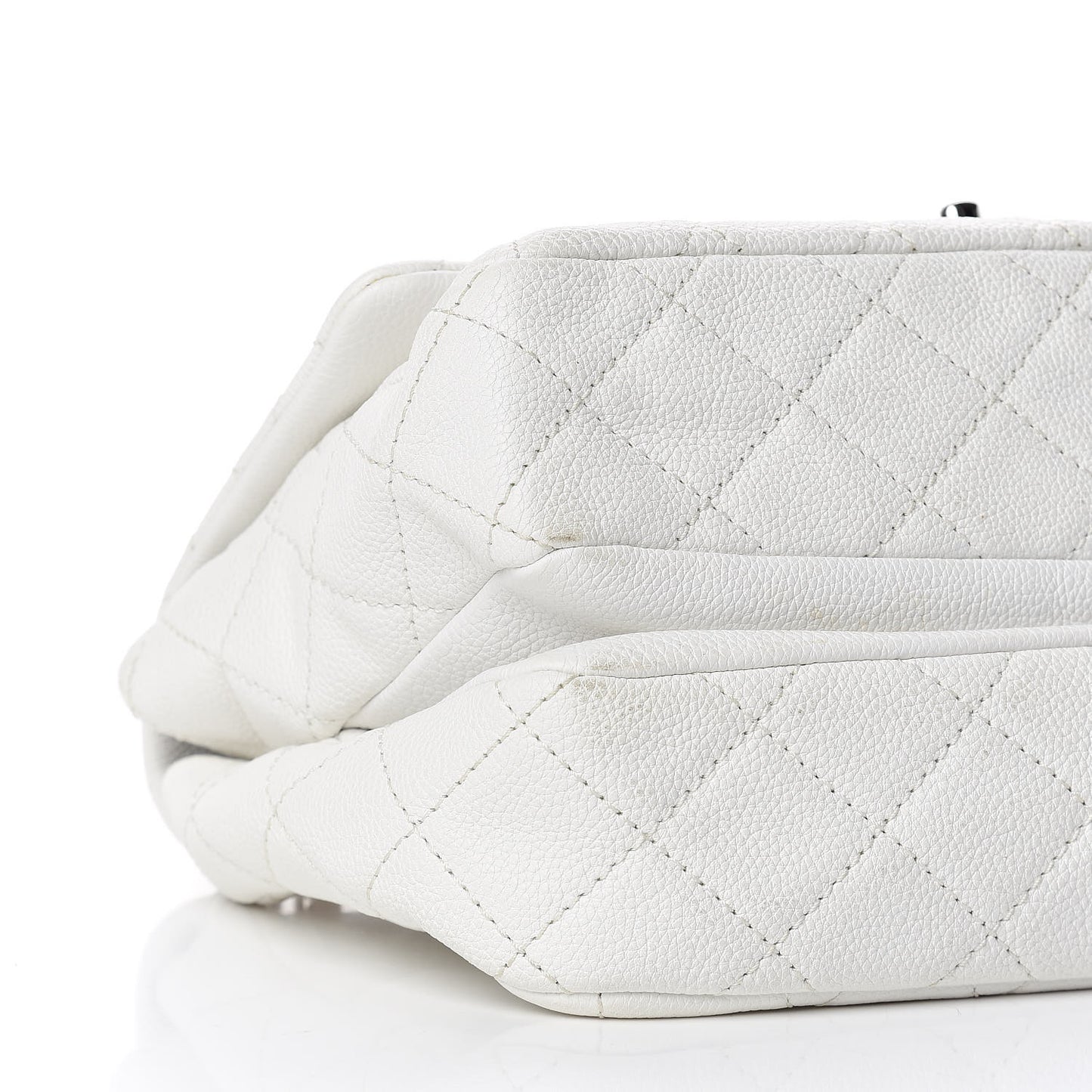 Caviar Quilted Flap White