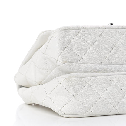 Chanel Caviar Quilted Flap White 5 of 10