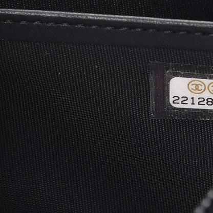 Chanel Lambskin Quilted Boy Zip Around Wallet Black 8 of 8