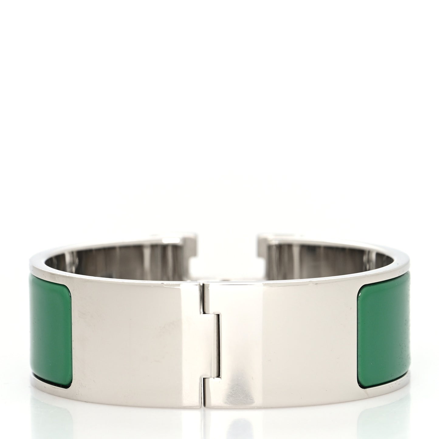 Enamel Wide Clic Clac H Bracelet PM Vert Sapin