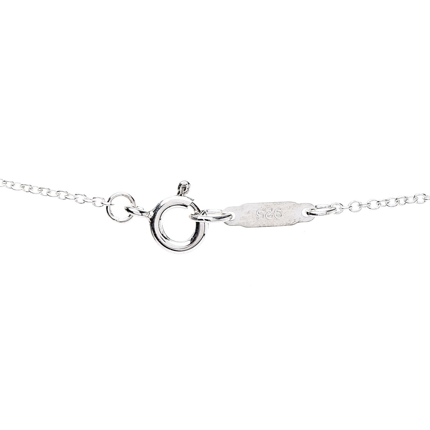 Tiffany Sterling Silver Medium Atlas Open Pendant Necklace 7 of 7