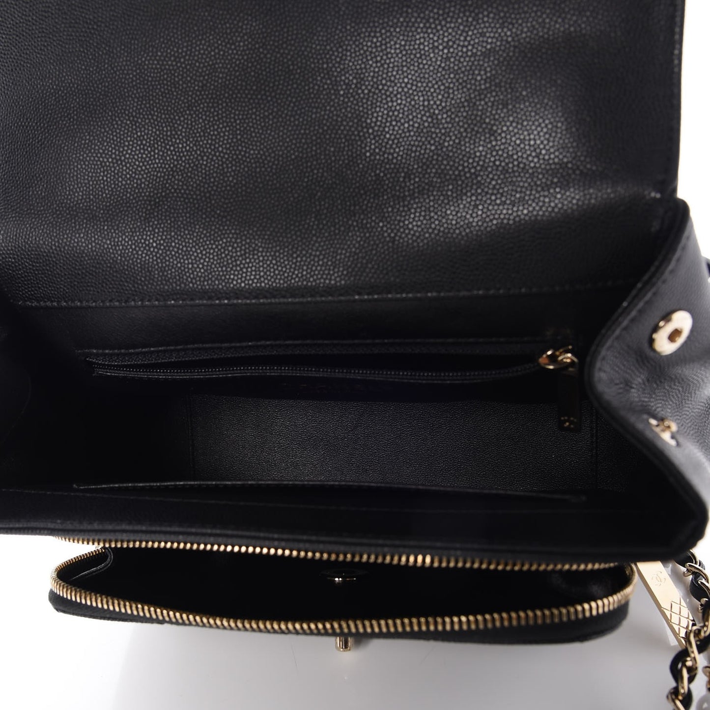 Caviar Quilted Small Business Affinity Flap Black