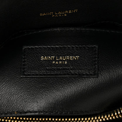 Saint Laurent Sheepskin Matelasse Chevron Monogram Medium College Bag Black 6 of 13