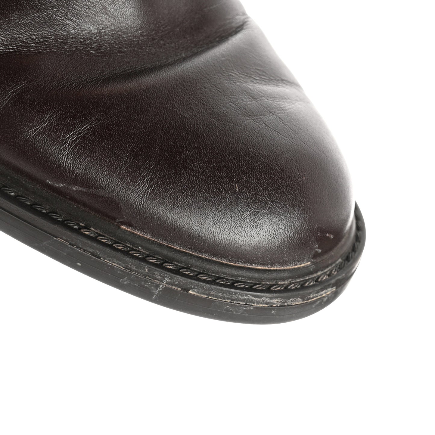 Guccissima Calfskin Miro Soft Knee High Riding Boots 37 Chocolate