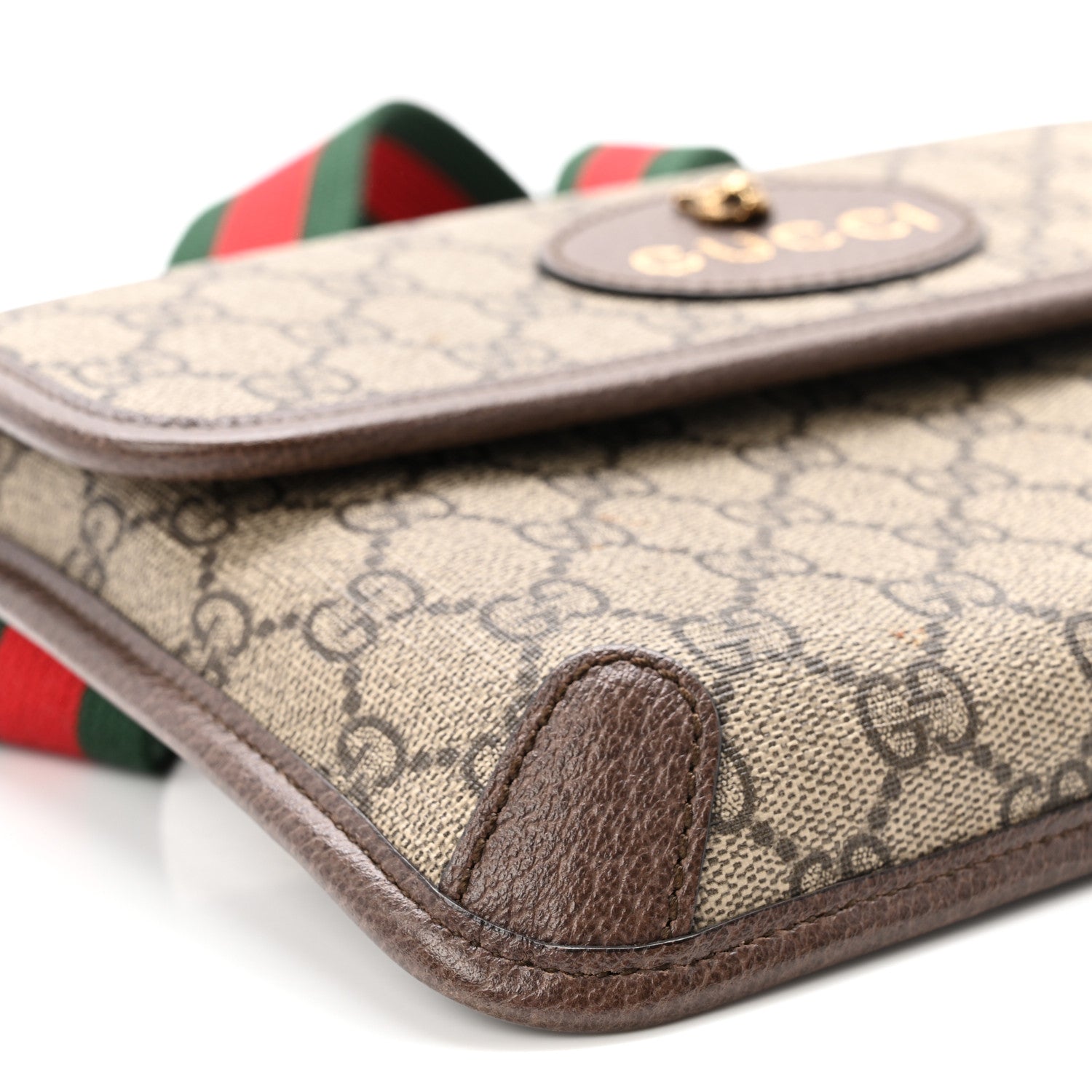 Gucci GG Supreme Monogram Neo Vintage Web Belt Bag Brown 9 of 10