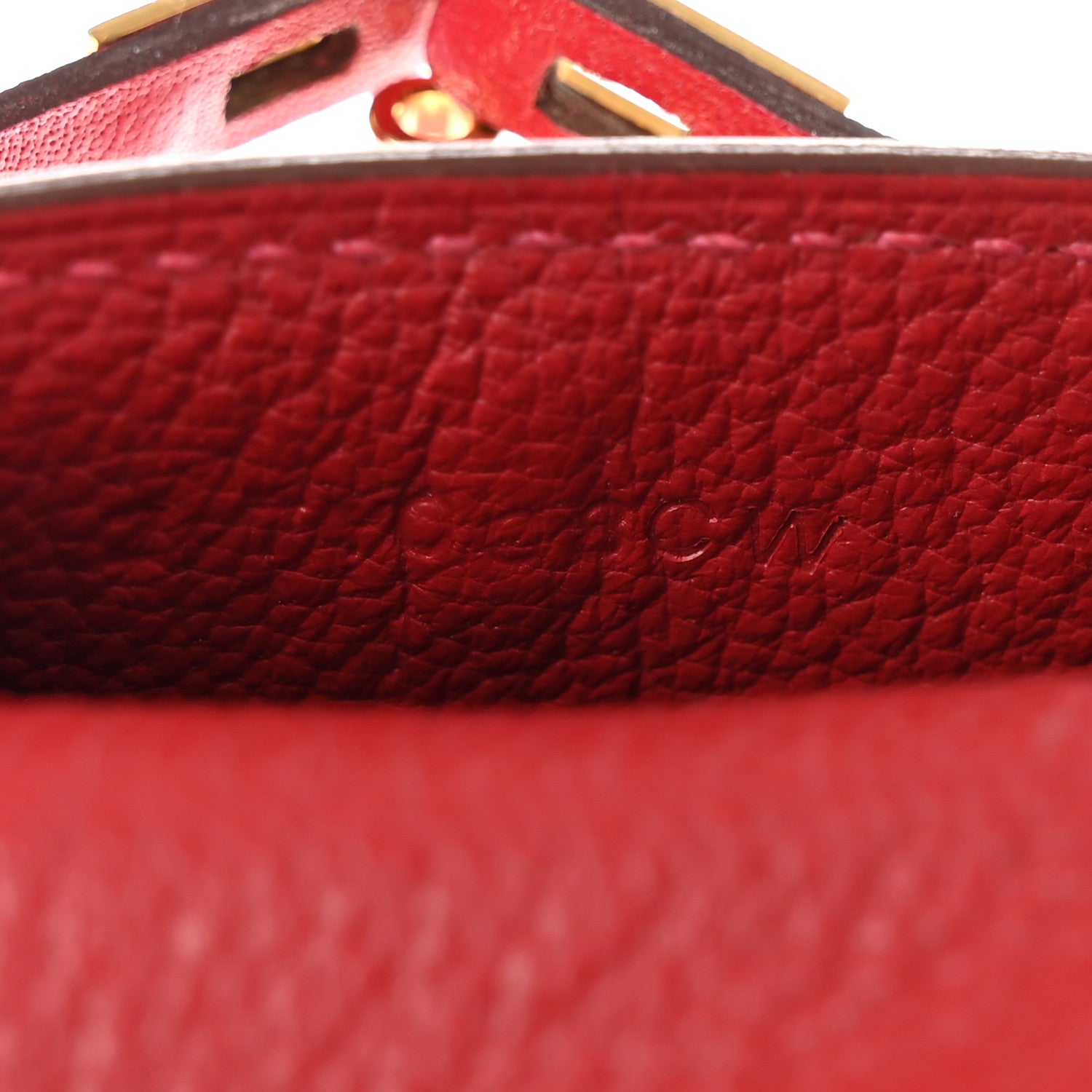 Hermes Tadelakt Mini Kelly Twilly Bag Charm Rouge Vif 5 of 6