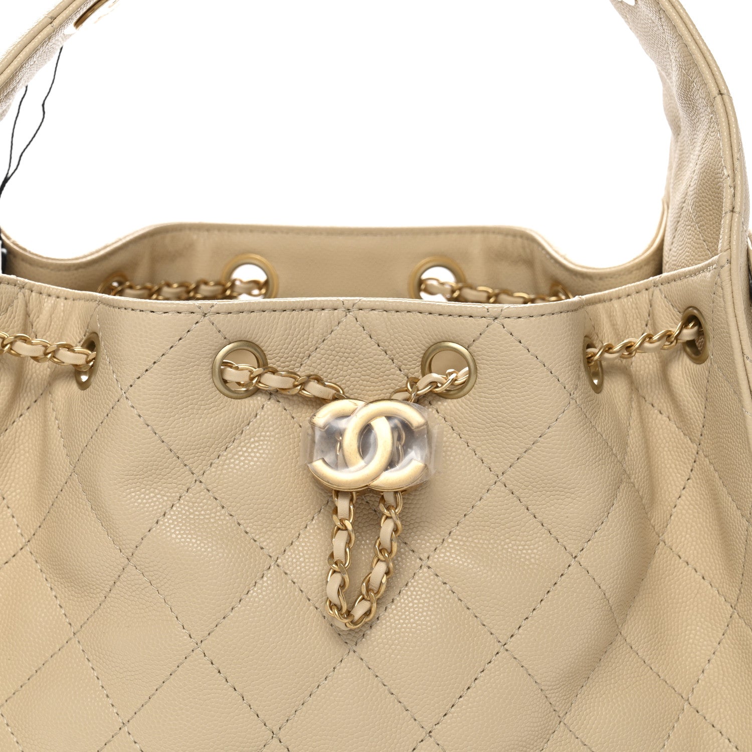 Chanel Caviar Quilted Small Chanel 25 Handbag Beige 8 of 10