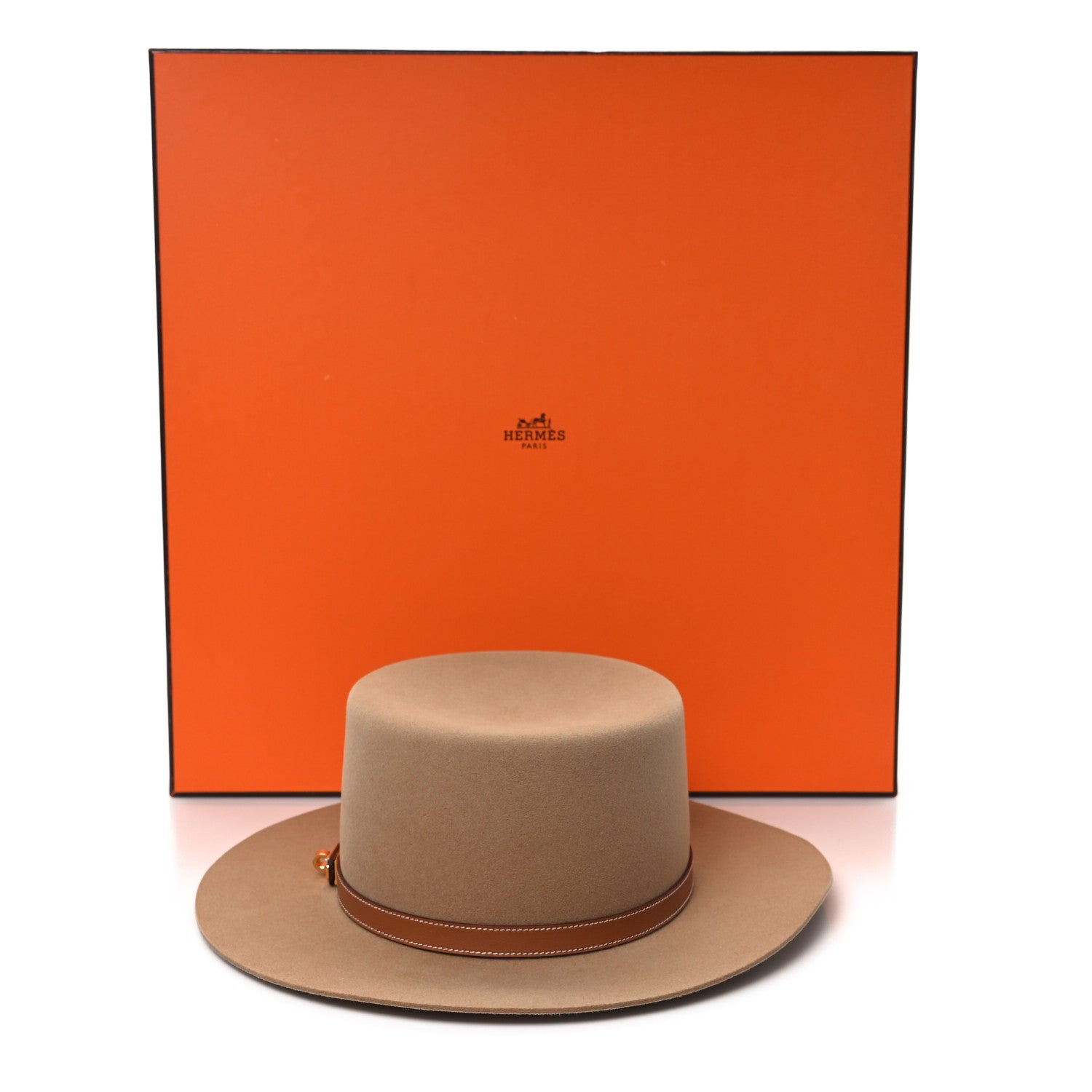 Hermes Rabbit Felt Hampton Hat 57 Beige Camel 9 of 9