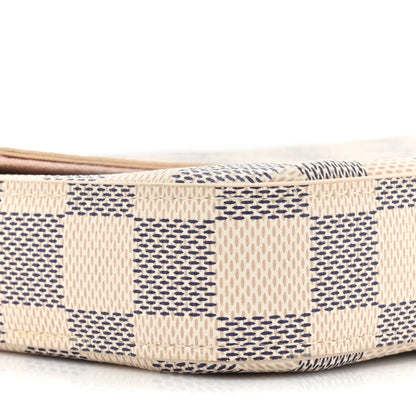 Louis Vuitton Damier Azur Pochette Felicie Chain Wallet Rose Ballerine 11 of 14