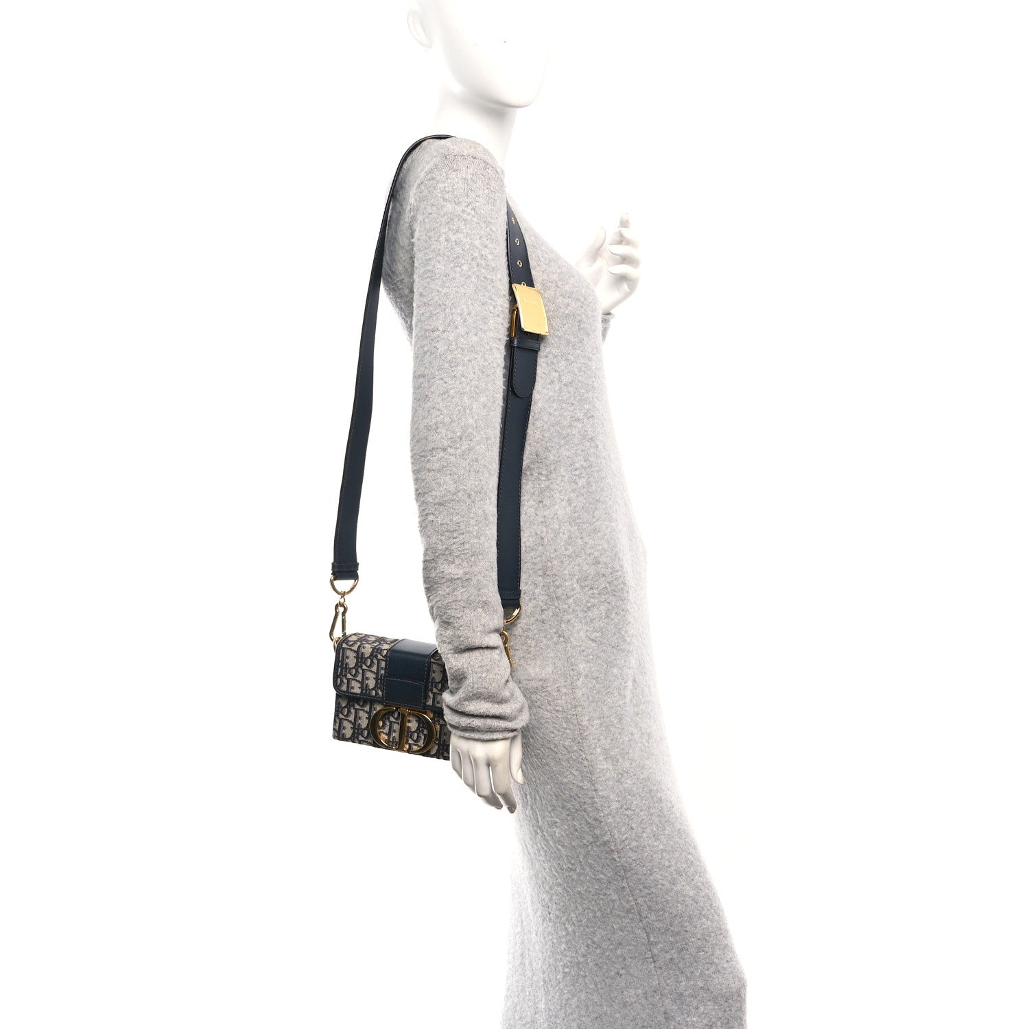 Christian Dior Oblique 30 Montaigne Box Bag Blue 2 of 10