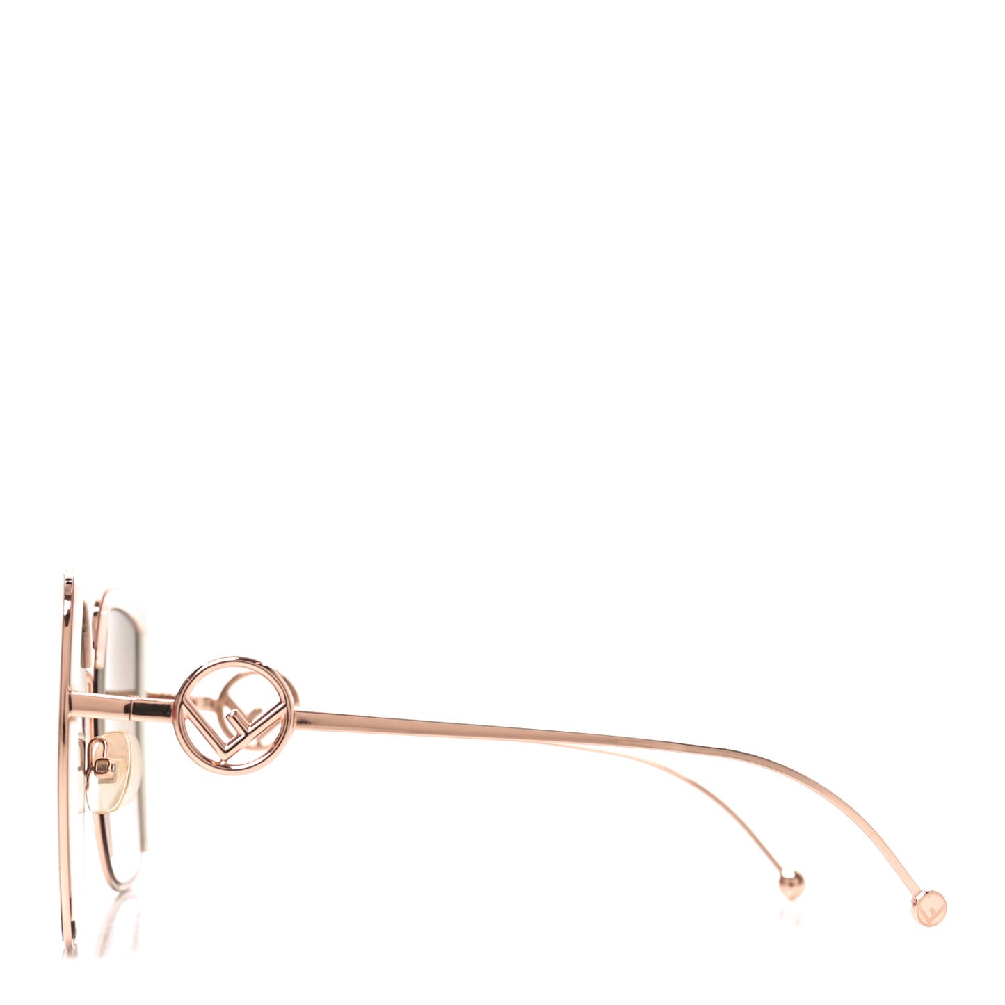 Metal Acetate F is Fendi Square Sunglasses FF 0294/S Rose Gold