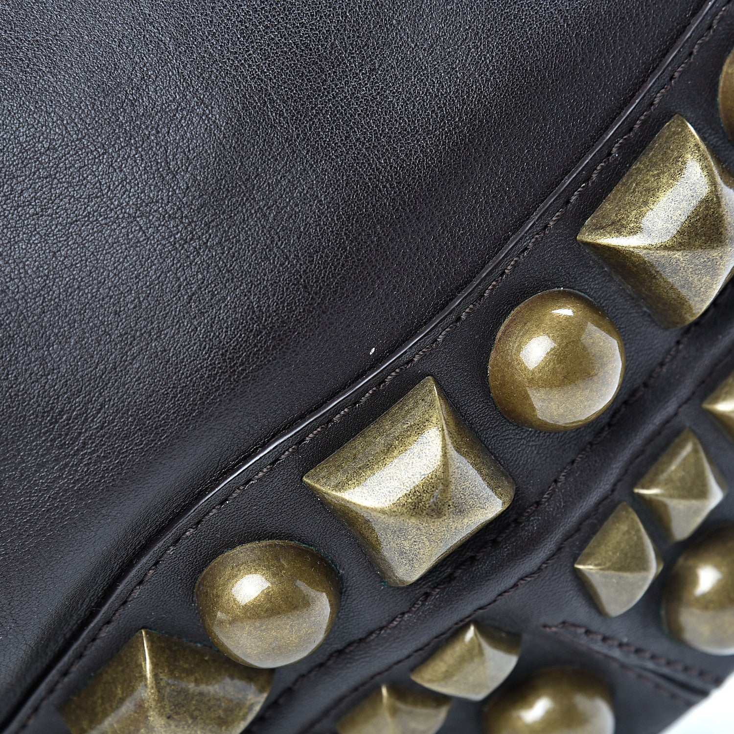 Burberry Calfskin Studded Medium Alverton Hobo Chocolate 13 of 15