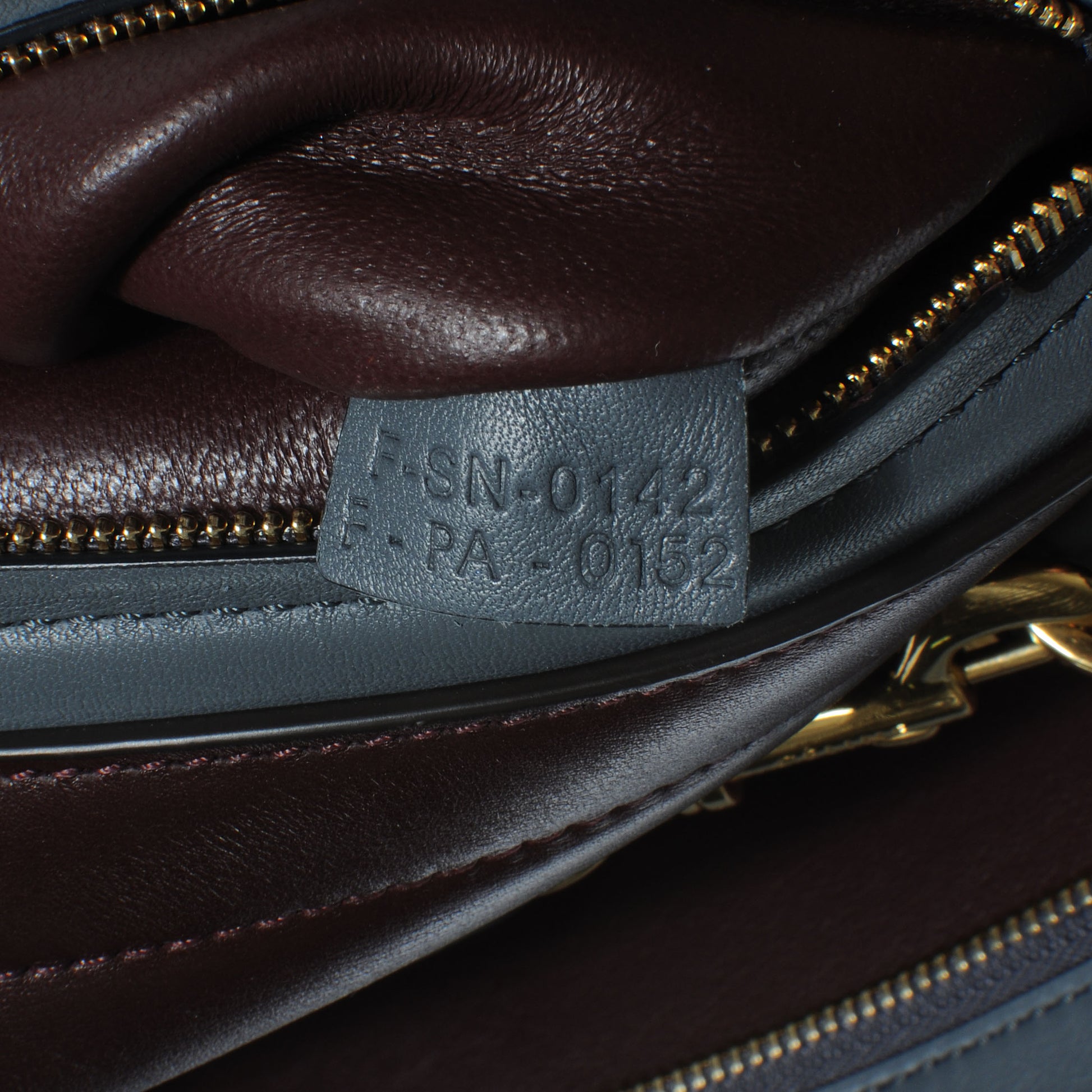 Celine Calfskin and Suede Small Tri-Color Trapeze Burgundy 8 of 8