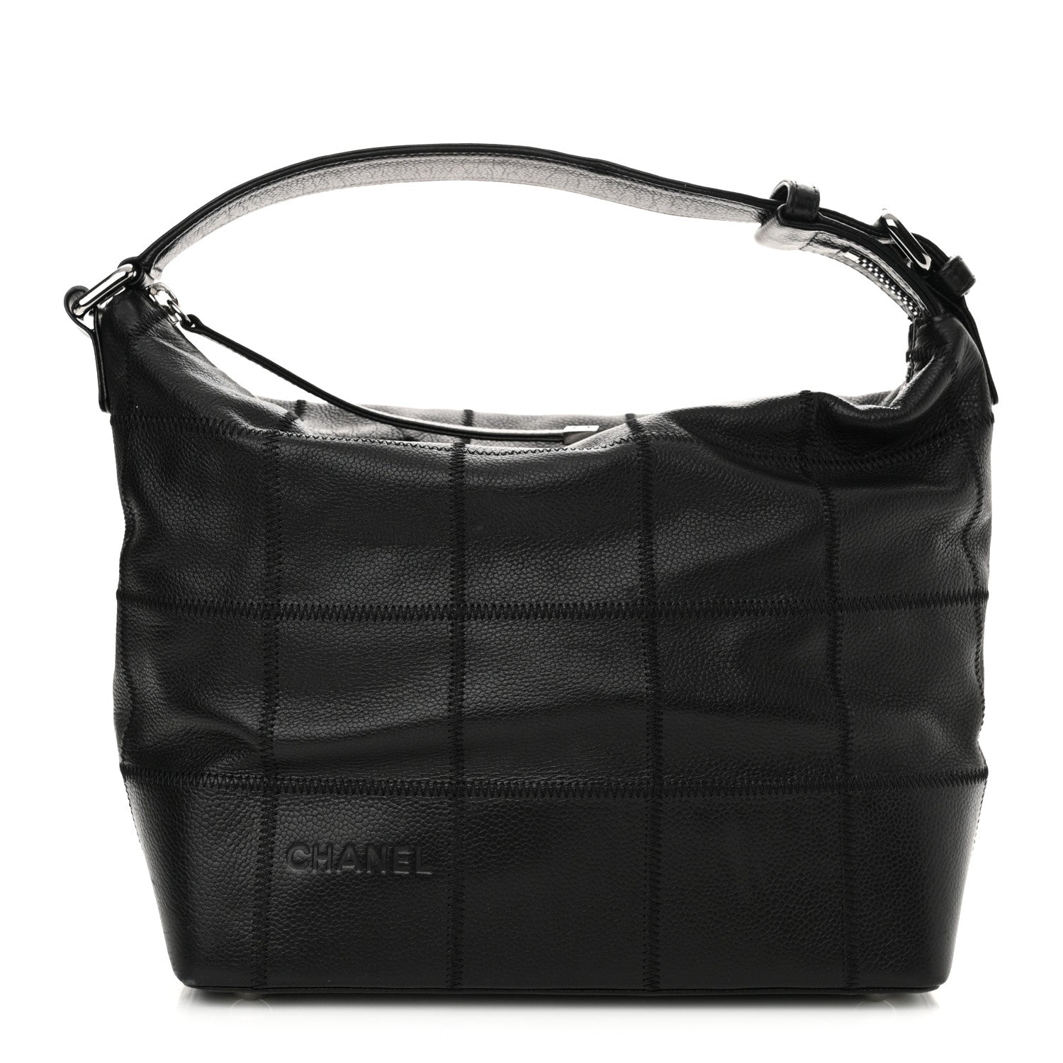 Chanel Caviar Square Stitched Hobo Black 1 of 11