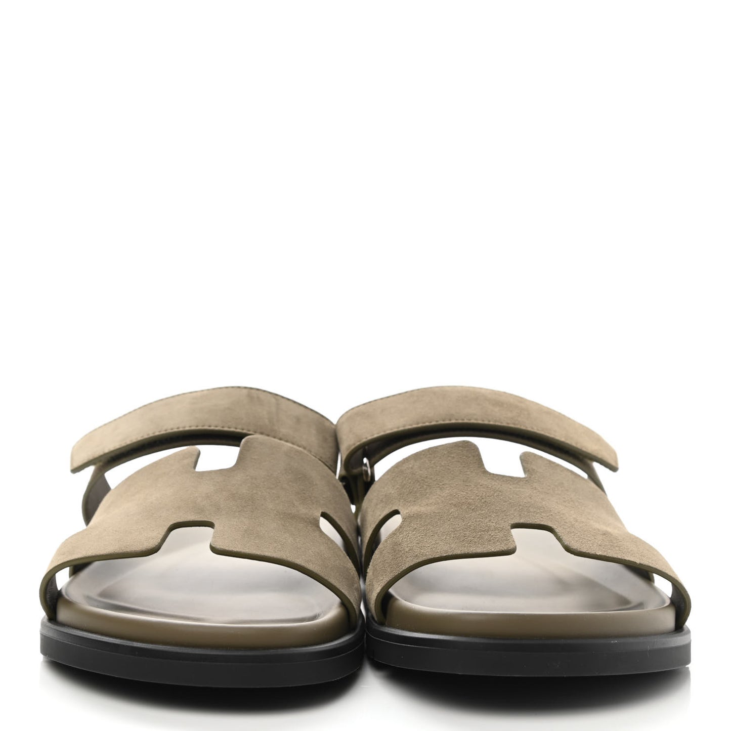 Suede Goatskin Mens Chypre Sandals 46 Vert Army