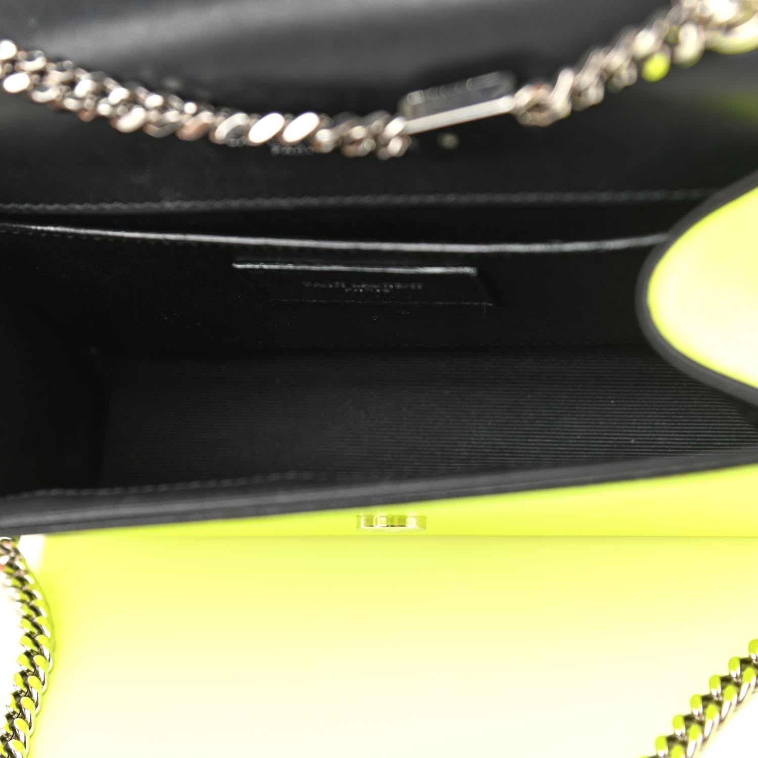 Saint Laurent Patent Grain de Poudre Small Monogram Kate Satchel Neon Yellow 5 of 16