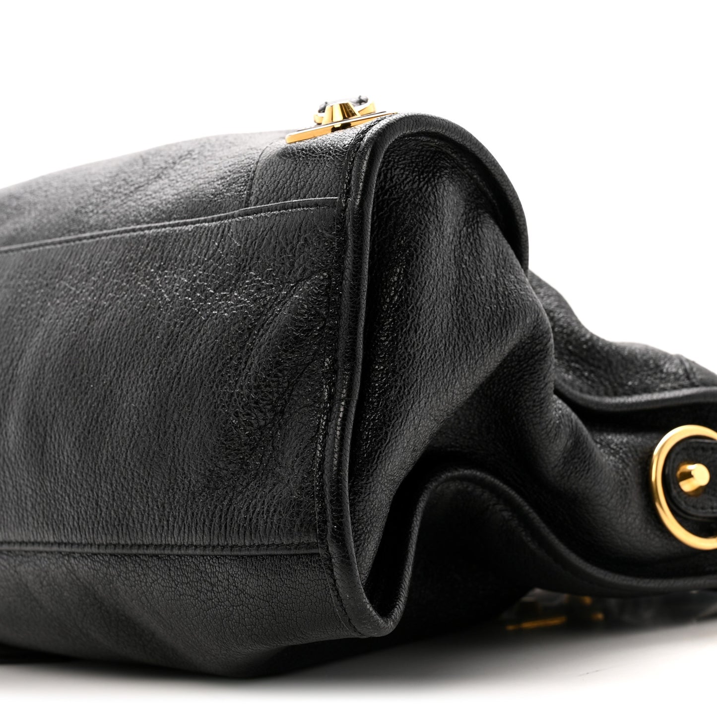 Chevre Gold Metallic Edge Hardware City Black