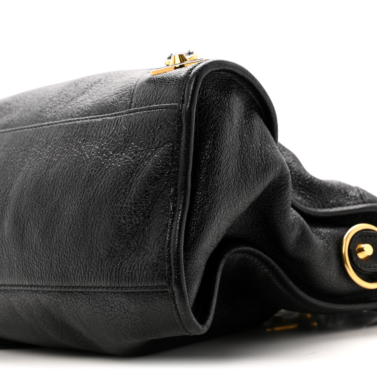 Balenciaga Chevre Gold Metallic Edge Hardware City Black 11 of 17