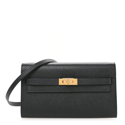 Hermes Epsom Kelly Wallet To Go Black 1 of 11