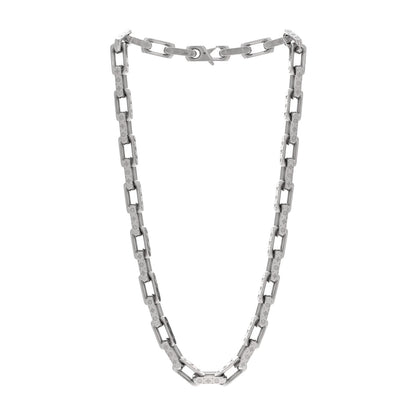 Louis Vuitton Monogram Chain Necklace Silver 3 of 5