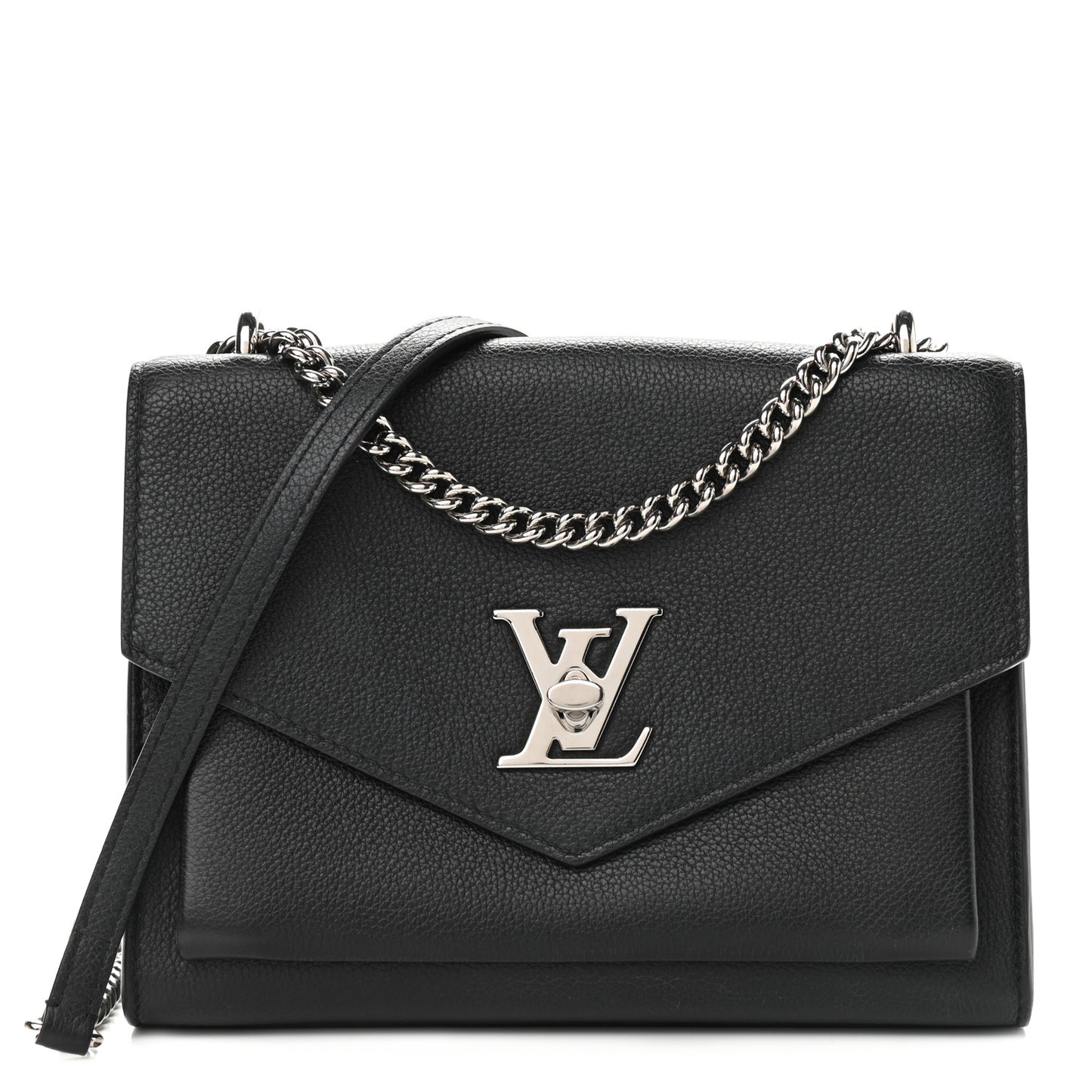 Soft Calfskin Mylockme Chain Bag BB Black