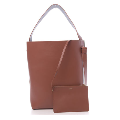 Celine Shiny Smooth Calfskin Felt Zebra Printed Small Twisted Cabas Chalk Brick 1 of 9