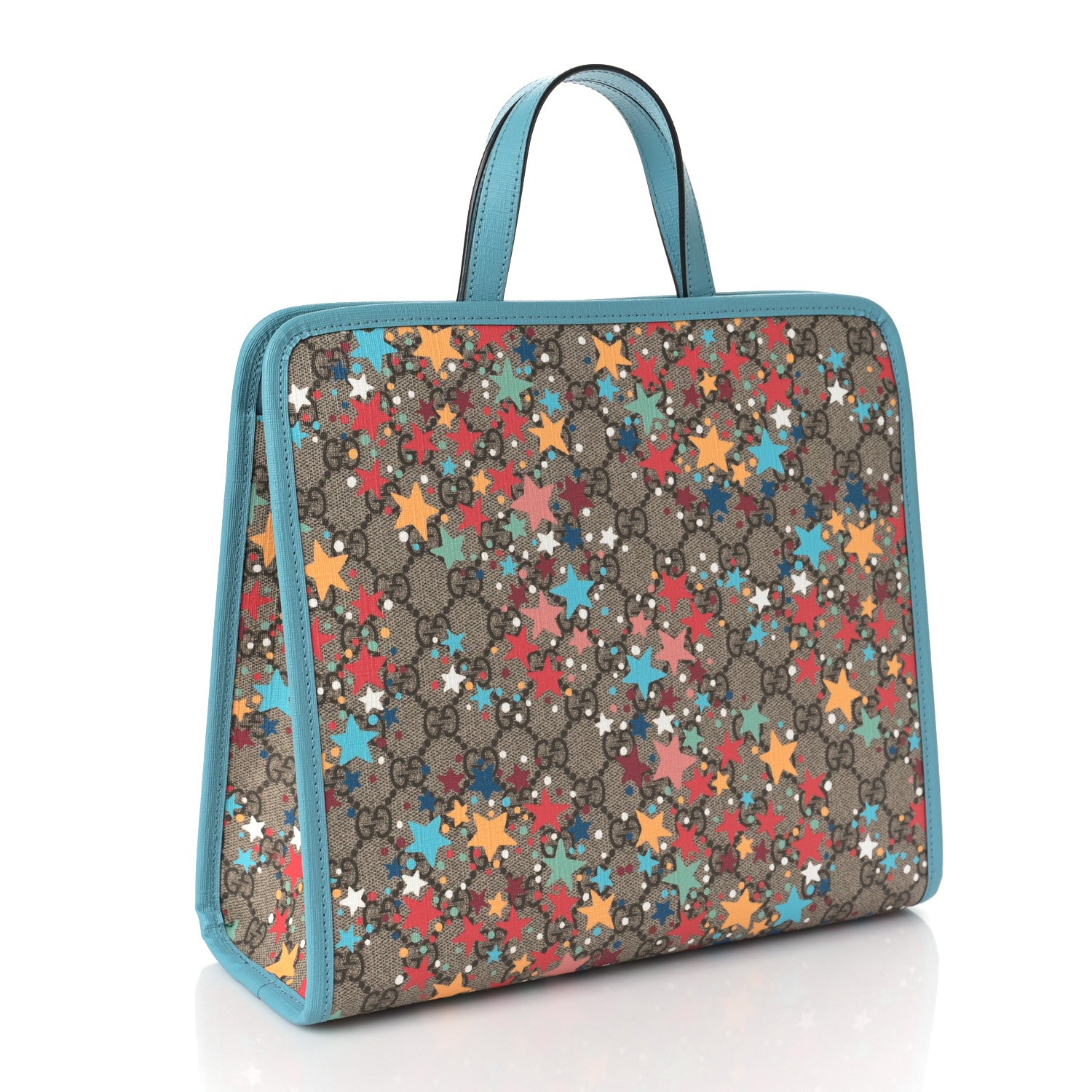 Gucci GG Supreme Monogram Star Print Childrens Tote Blue Multicolor 3 of 9