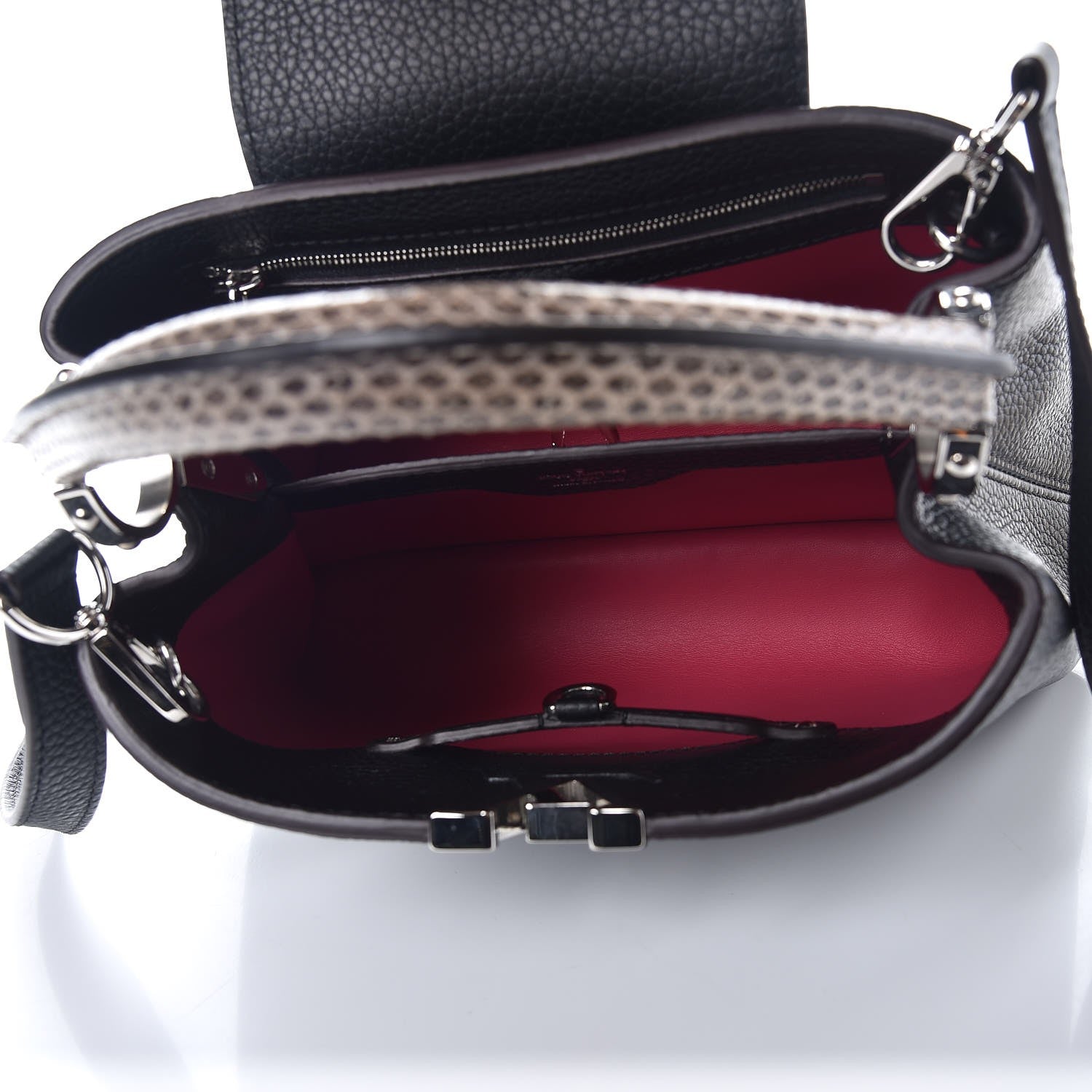 Louis Vuitton Taurillon Python Capucines BB Black 5 of 8