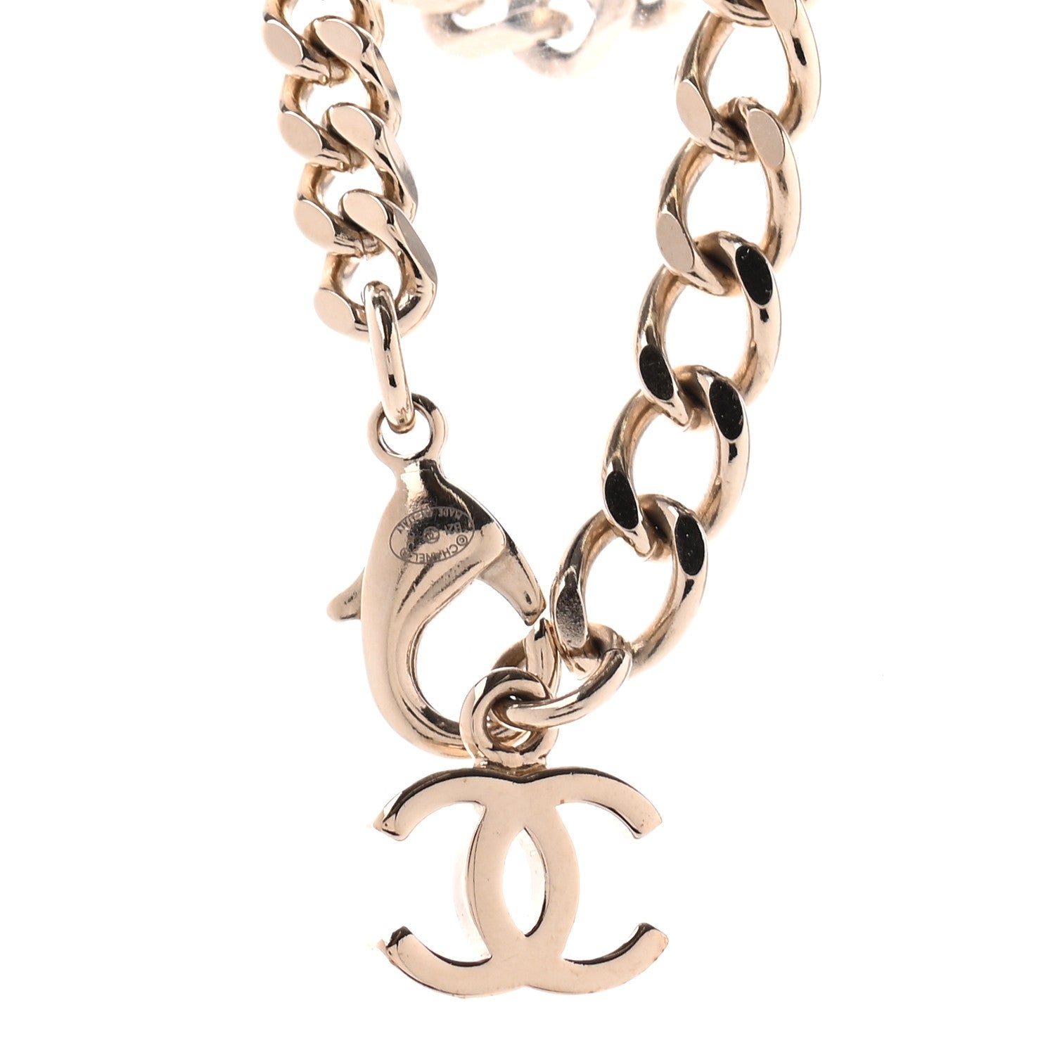 Chanel Crystal CC Chain Bracelet Gold Silver 5 of 5
