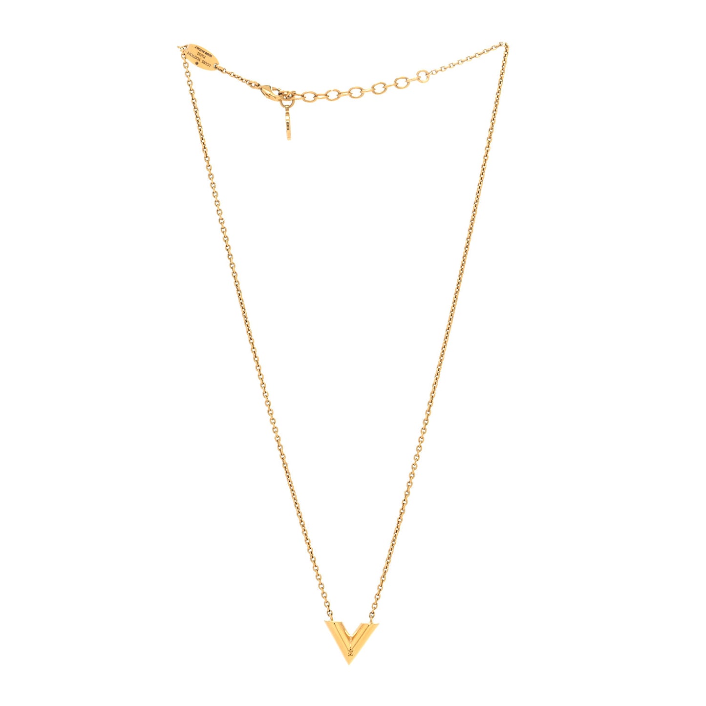 Brass Essential V Necklace Gold