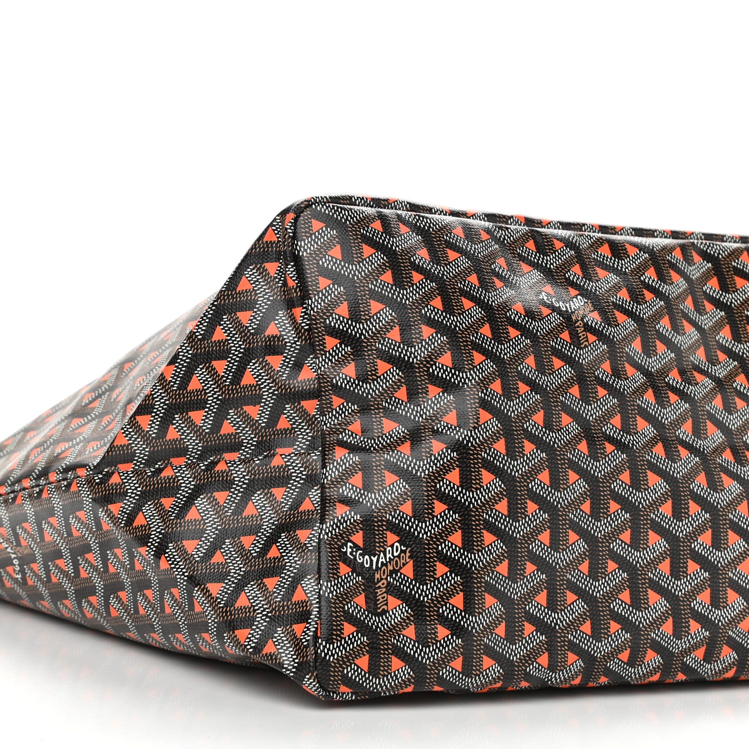 Goyard Goyardine Saint Louis Claire Voie GM Black Orange 10 of 11
