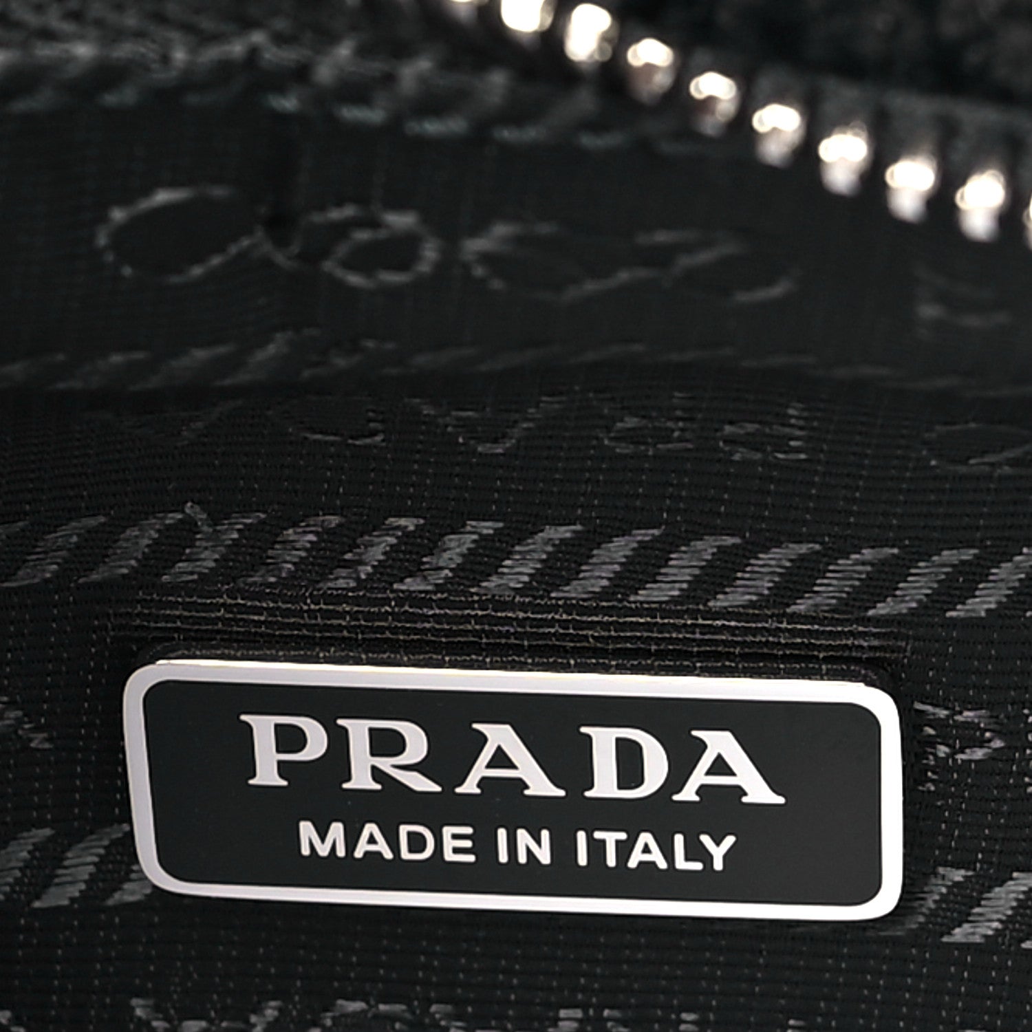 Prada Terry Cloth Mini Re-Edition 2000 Bag Black White 6 of 9