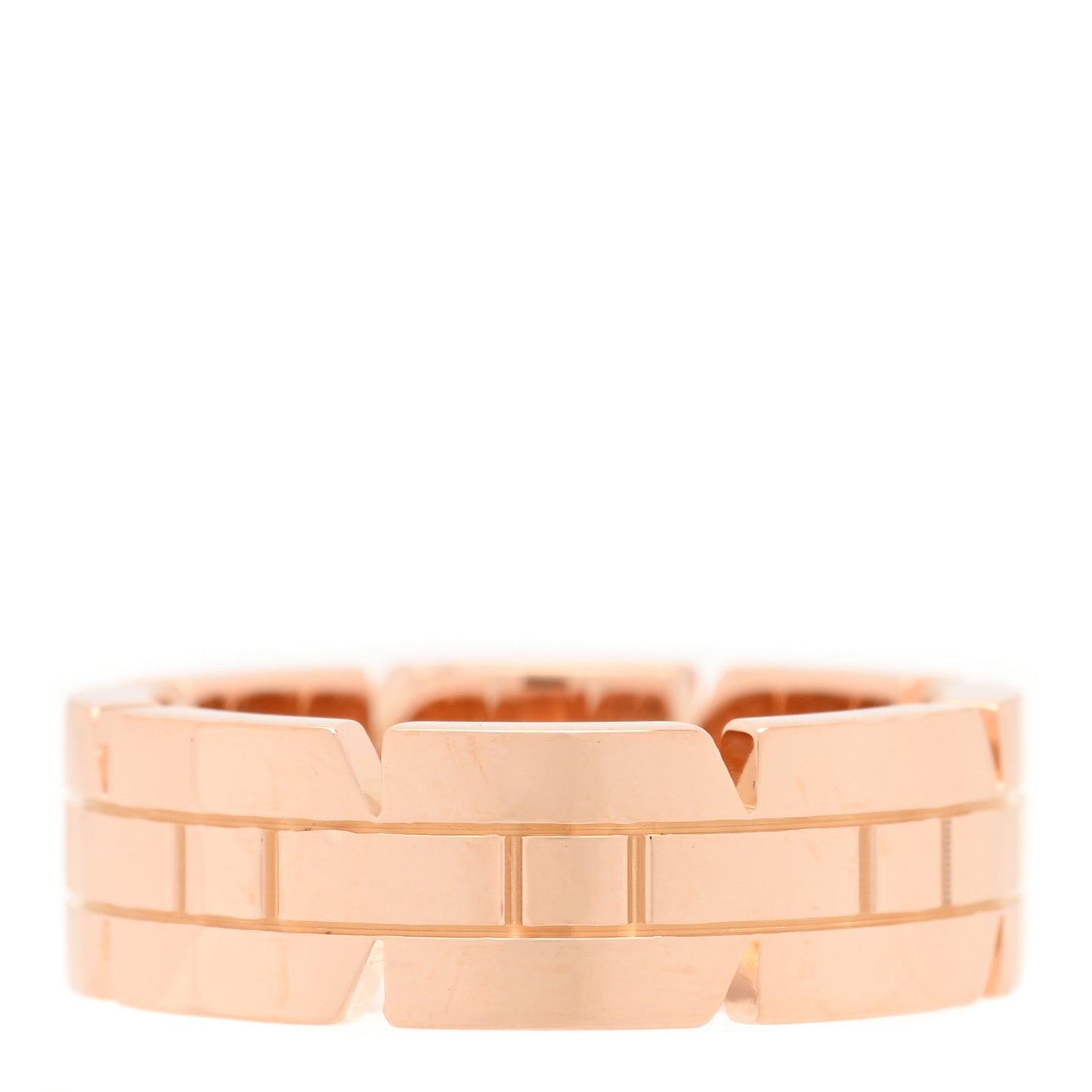 18K Pink Gold Tank Francaise Ring 49 5