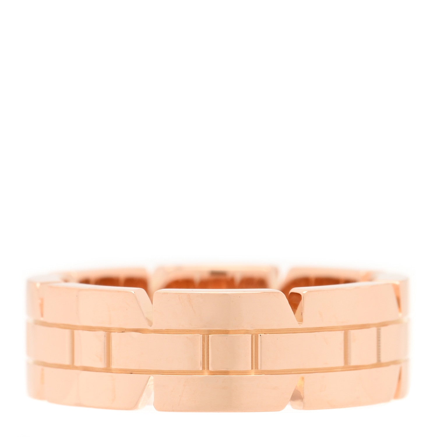 Cartier 18K Pink Gold Tank Francaise Ring 49 5 3 of 4