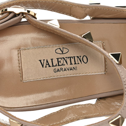 Valentino Garavani Patent Nappa Rockstud Ankle Strap 100mm Pumps 39.5 Black Poudre 7 of 8