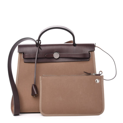Hermes Vache Hunter Toile Herbag Zip 31 PM Etoupe Ebene 1 of 15