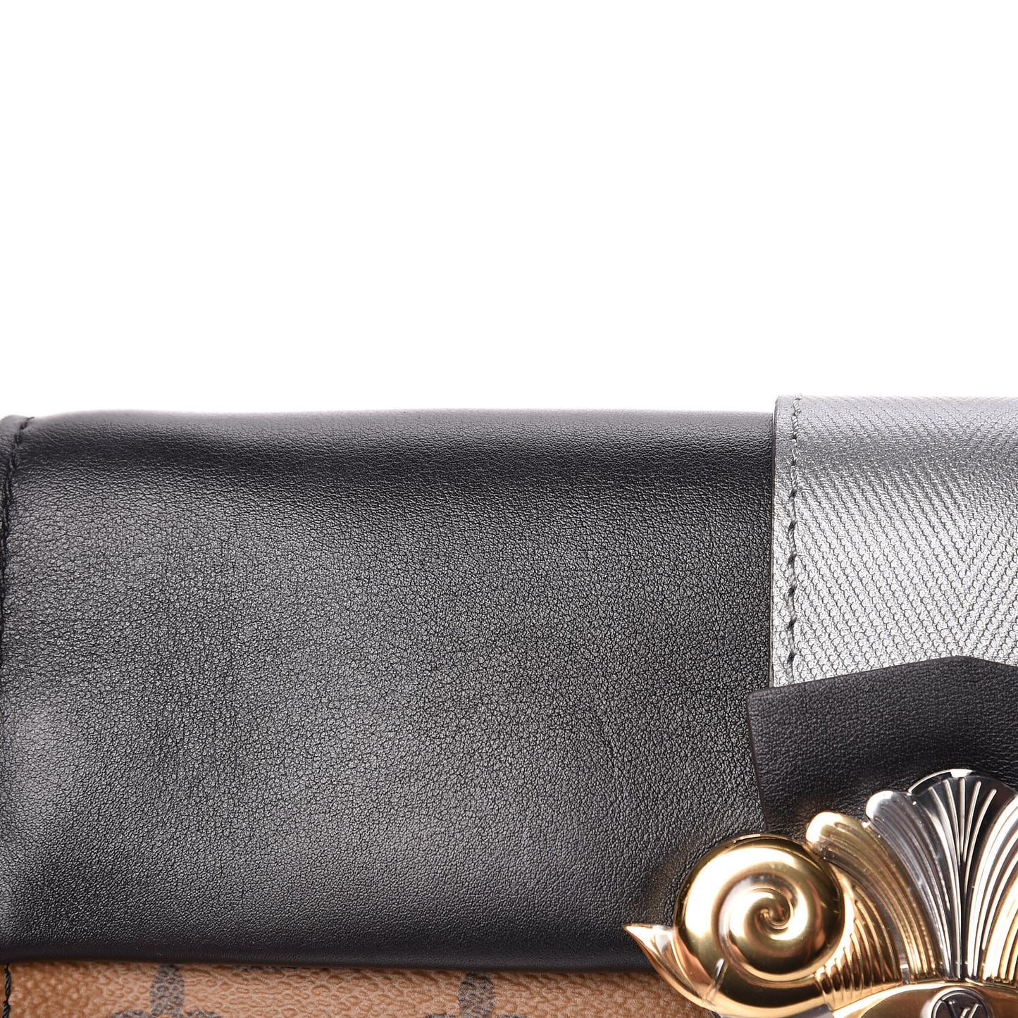 Calfskin Reverse Monogram Column Clutch