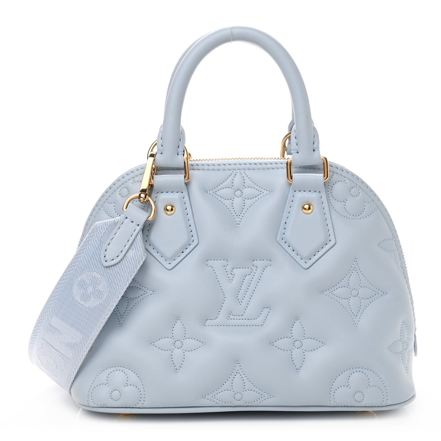 Calfskin Bubblegram Alma BB Ice Blue
