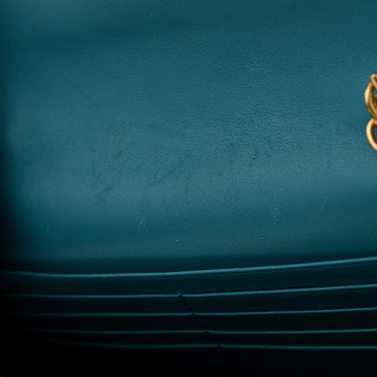 Gucci Velvet Matelasse GG Marmont Chain Wallet Pavone Cyan 15 of 15
