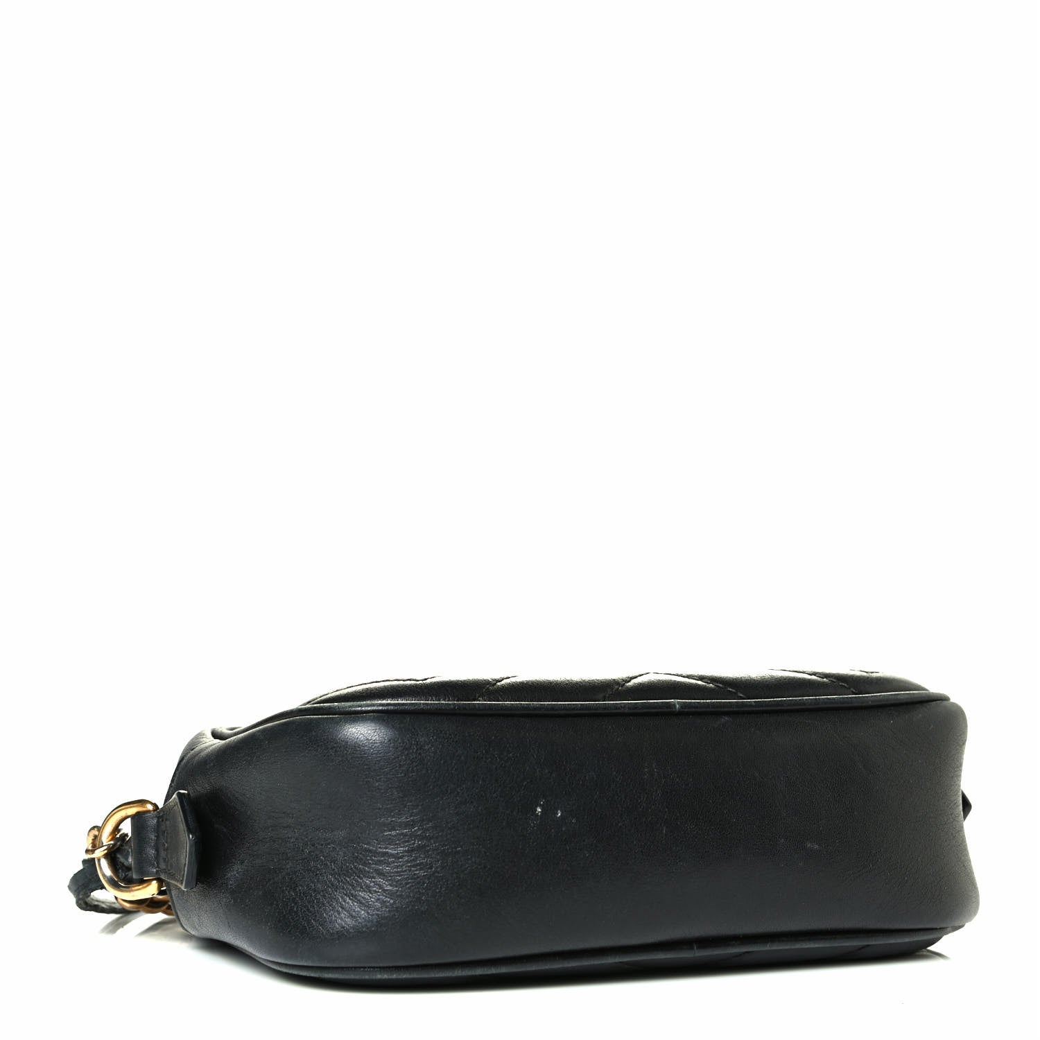 Gucci Calfskin Matelasse Mini GG Marmont Chain Shoulder Bag Black 3 of 8